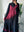 Black & Maroon Two-Tone Abaya - Amiiraa