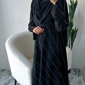 Umbrella Abaya Black & Blue - Amiiraa