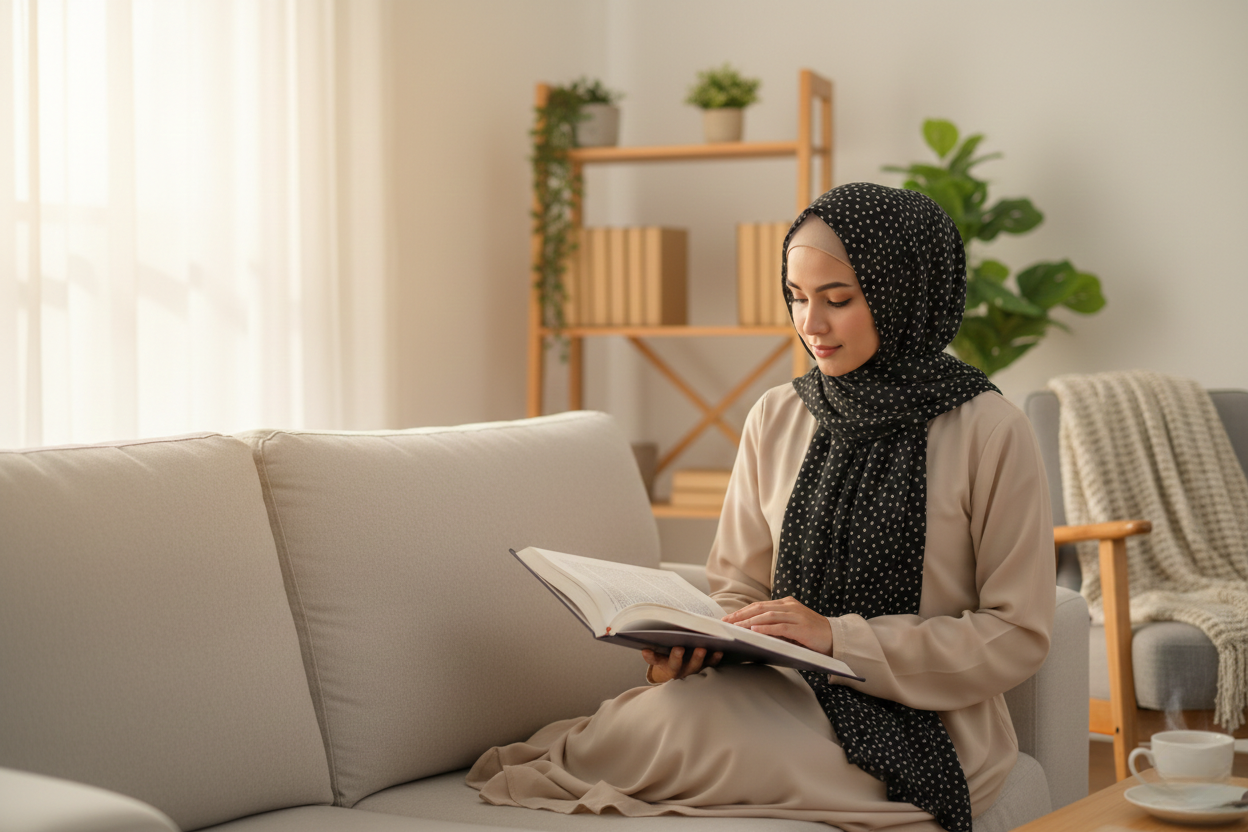 Anthracite Black Chiffon Speckled Print Scarf for Modest Wear and Everyday Elegance