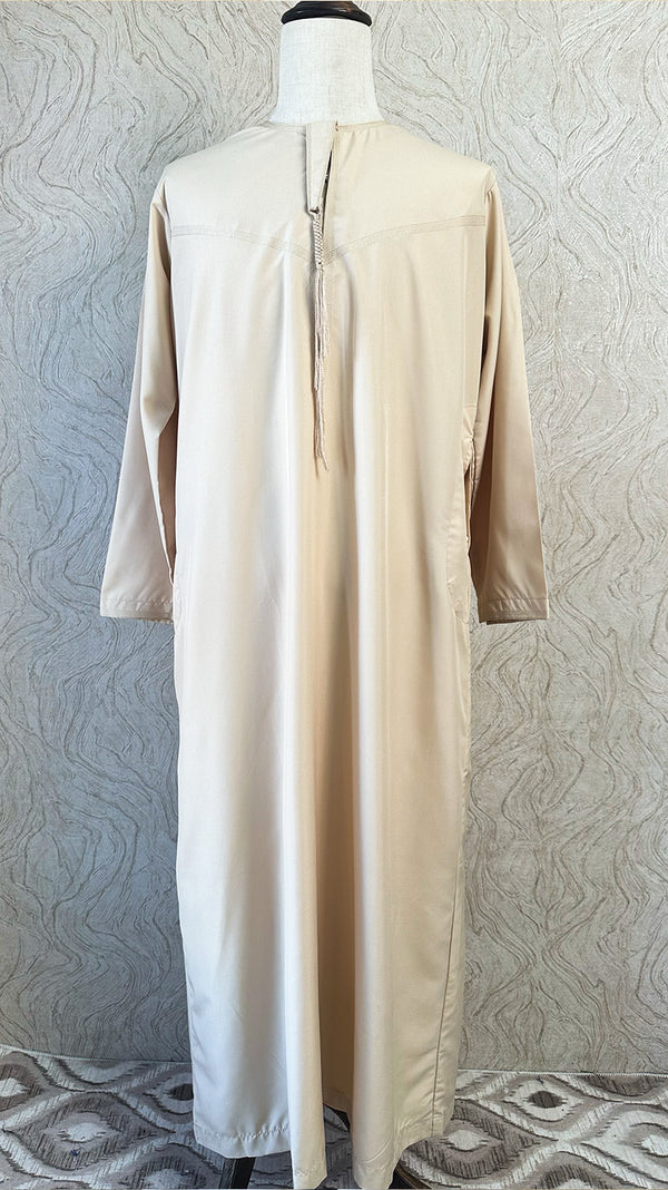 Long Sleeve Thobe - Al-Othaiman Tassel - Amiiraa