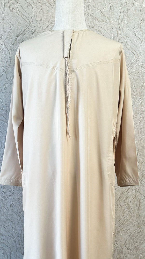 Long Sleeve Thobe - Al-Othaiman Tassel - Amiiraa