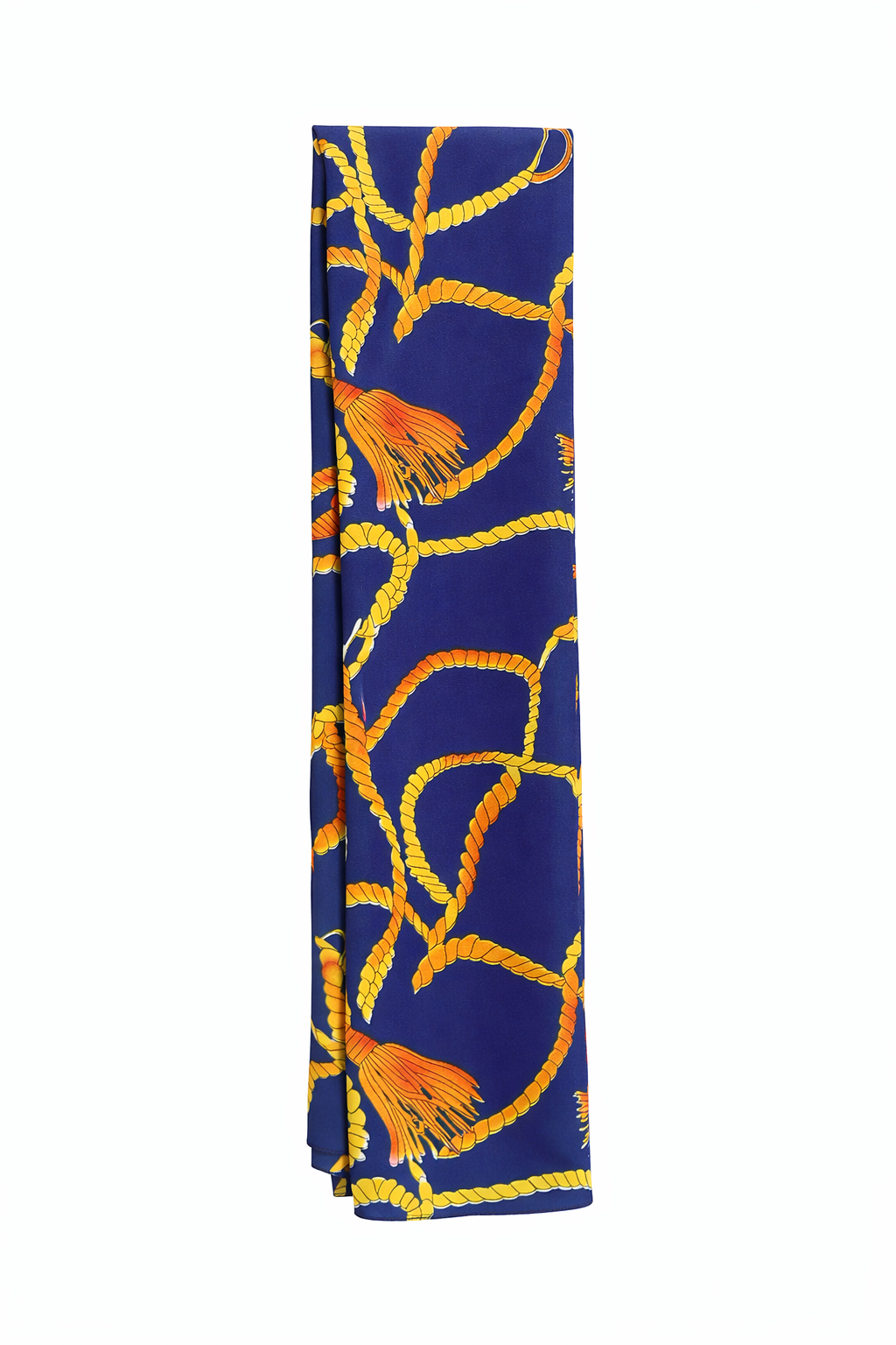 Lightweight Blueprint Chain Print Chiffon Scarf for Women