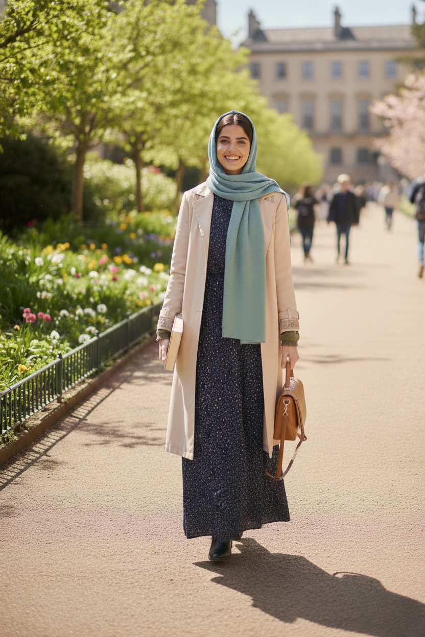 Deep Sea Soft airflow fabric scarf with a subtle crinkle texture, perfect for daily modest wear.