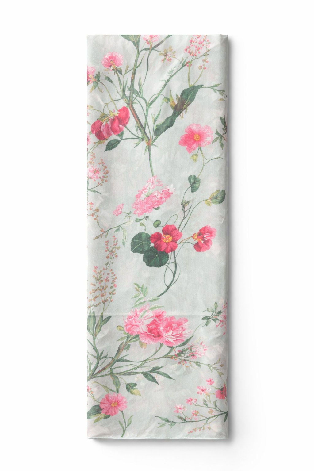 Cilantro Floral Print Rectangular Chiffon Scarf for Modest Everyday Wear