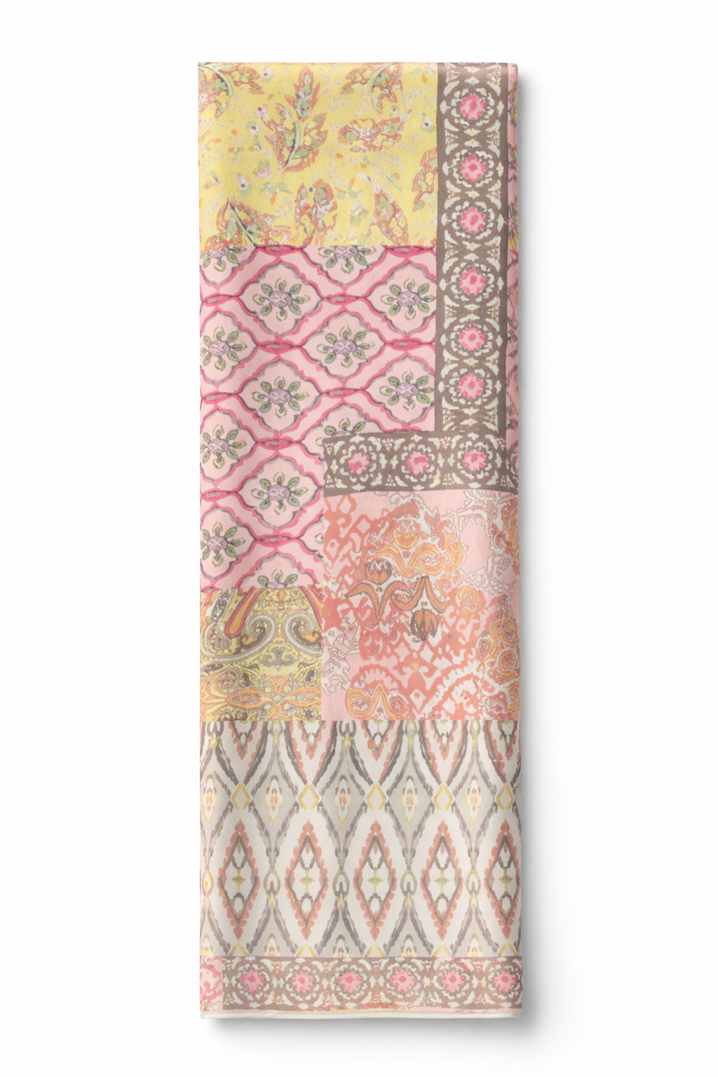 Deauville Mauve Moroccan Print Rectangular Chiffon Scarf for Modest Everyday Wear