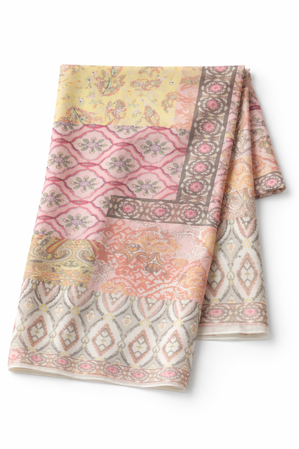 Deauville Mauve Moroccan Print Rectangular Chiffon Scarf for Modest Everyday Wear