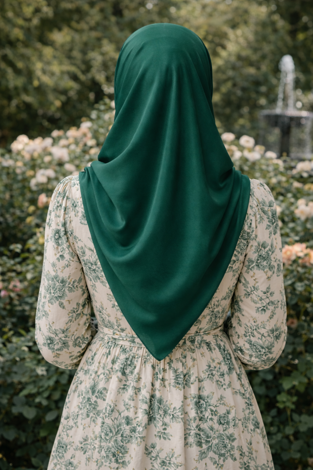Evergreen Soft Rectangular Satin scarf for Women