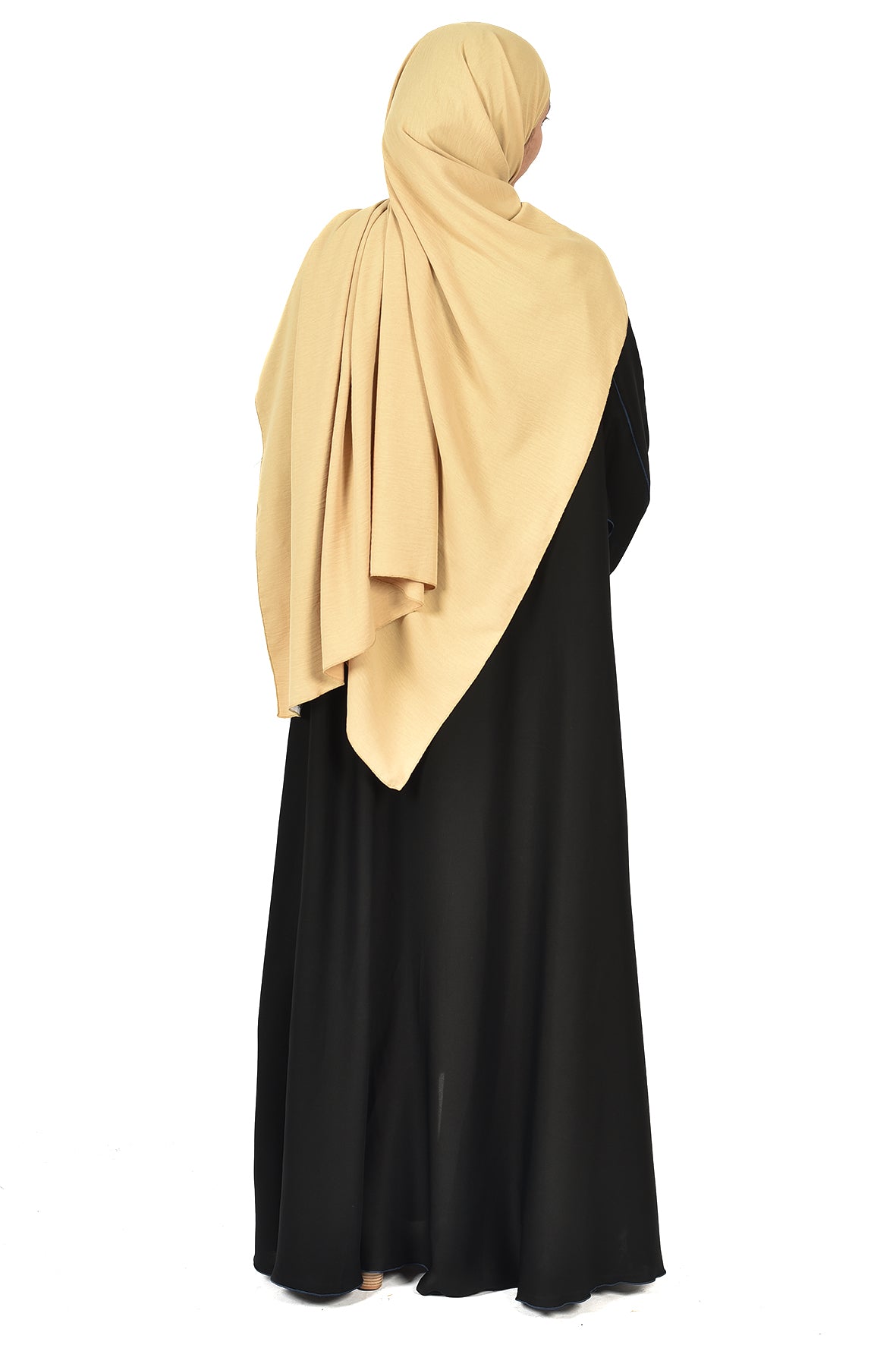 Black Abaya with Elegant Blue Embroidery  ladies abaya