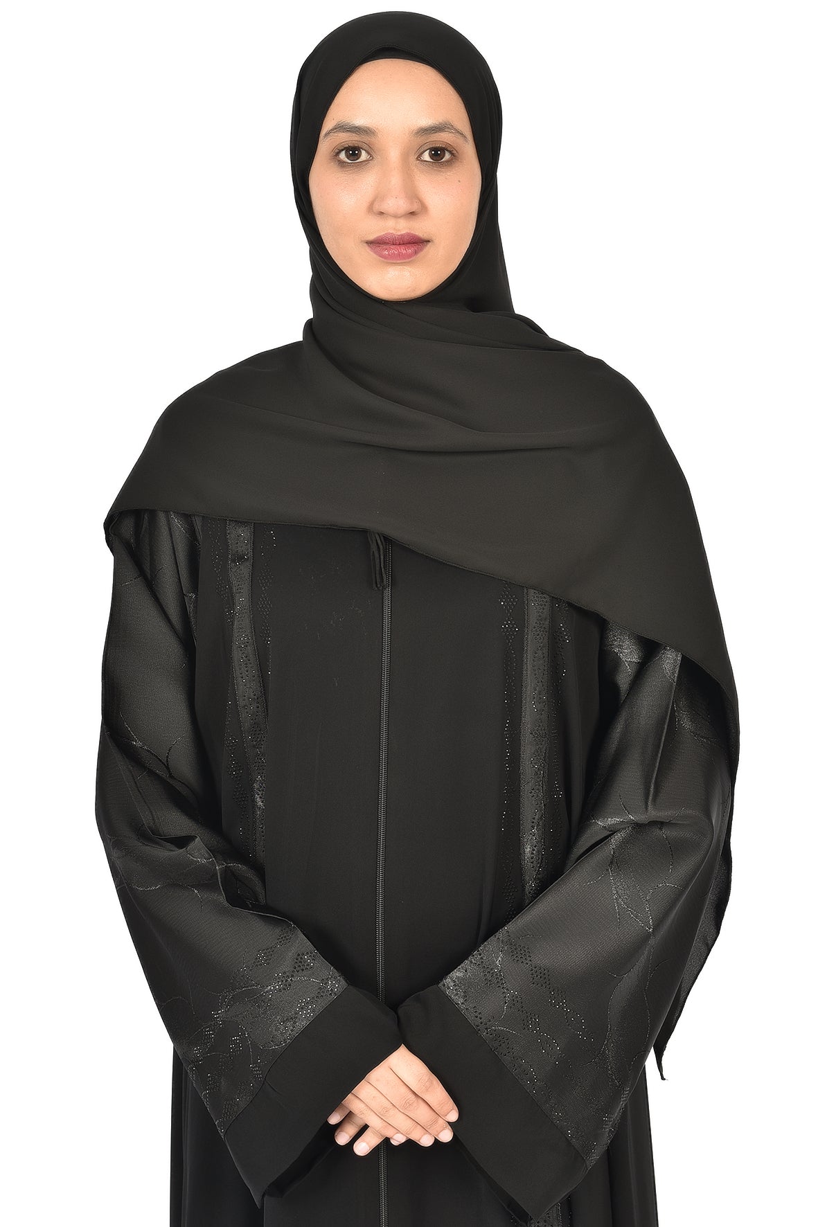 Elegant Black Abaya with Subtle Embroidery ( ladies abaya )