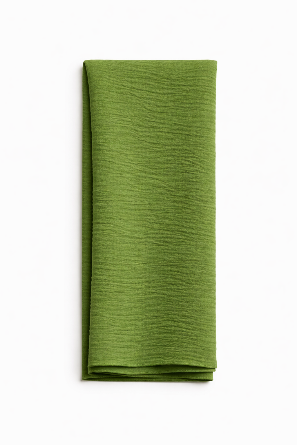 Garden Green Soft airflow fabric scarf with a subtle crinkle texture, perfect for daily modest wear.