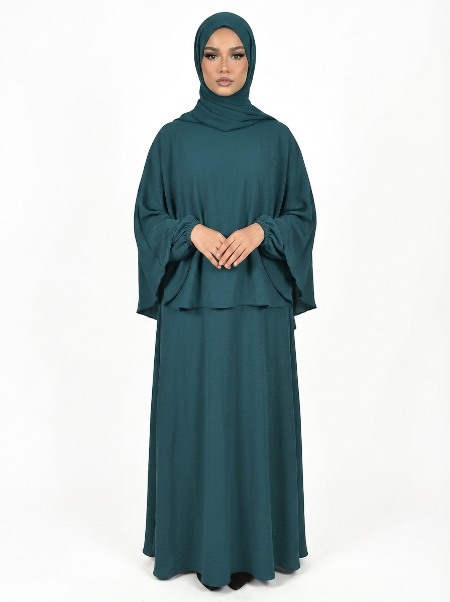 Pineneedle Flowing Modest Top & Maxi Skirt Set