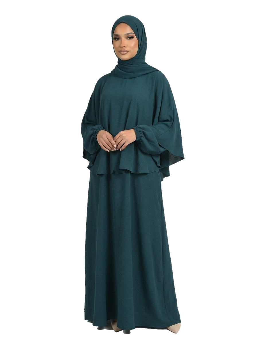 Pineneedle Flowing Modest Top & Maxi Skirt Set