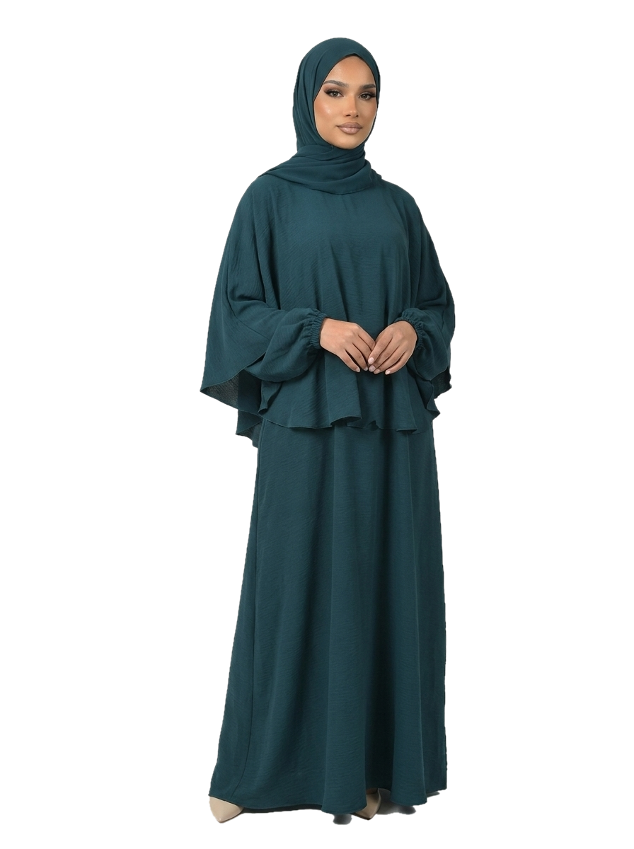 Pineneedle Flowing Modest Top & Maxi Skirt Set