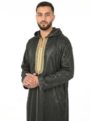 Tap Shoe Hooded Moroccan Thobe with Detailing
