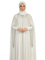 Glacier Waterfall Beaded Two-Piece Cloak Abaya