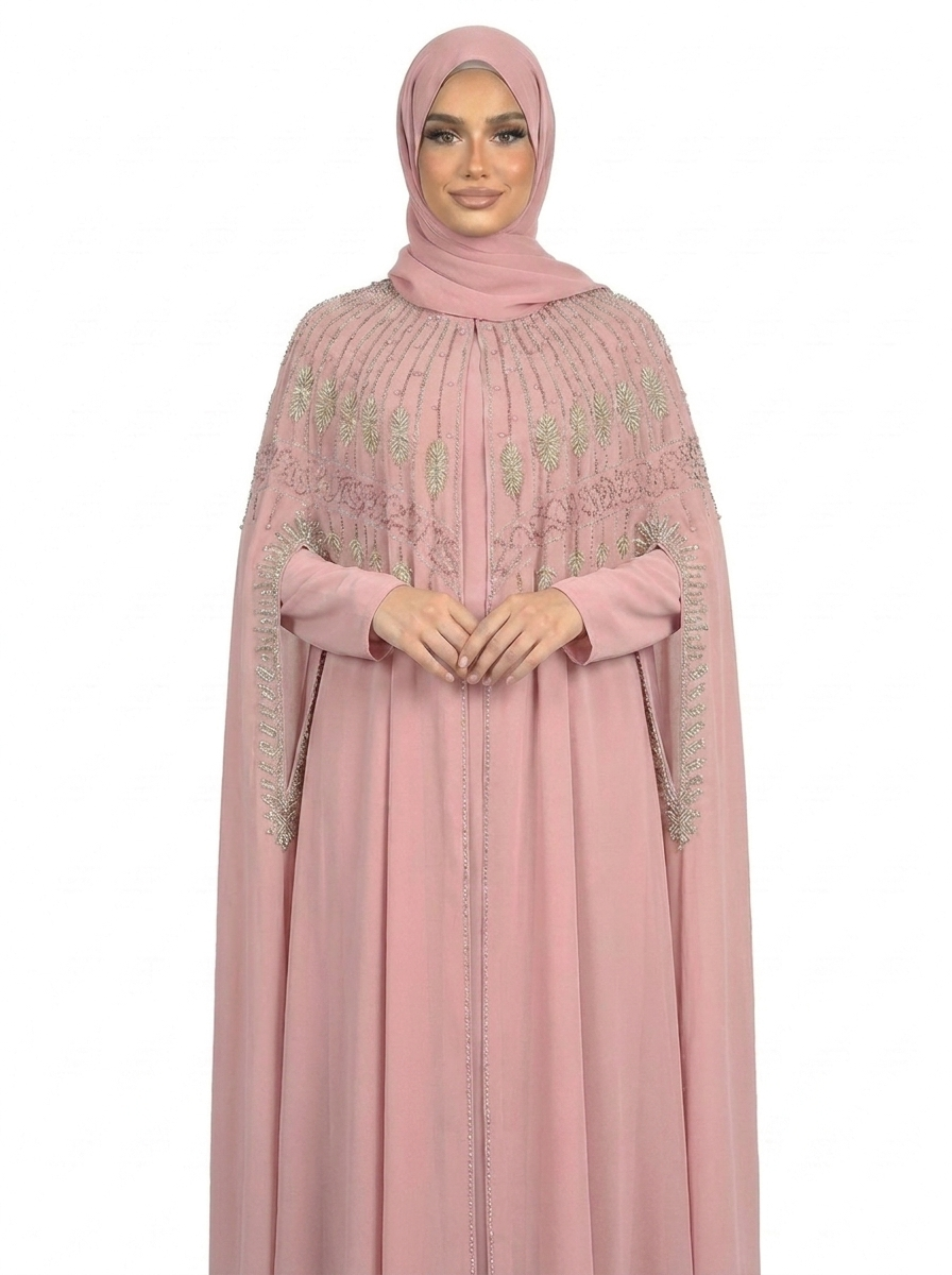 Toadstool Celeste Beaded Two-Piece Cloak Abaya Set