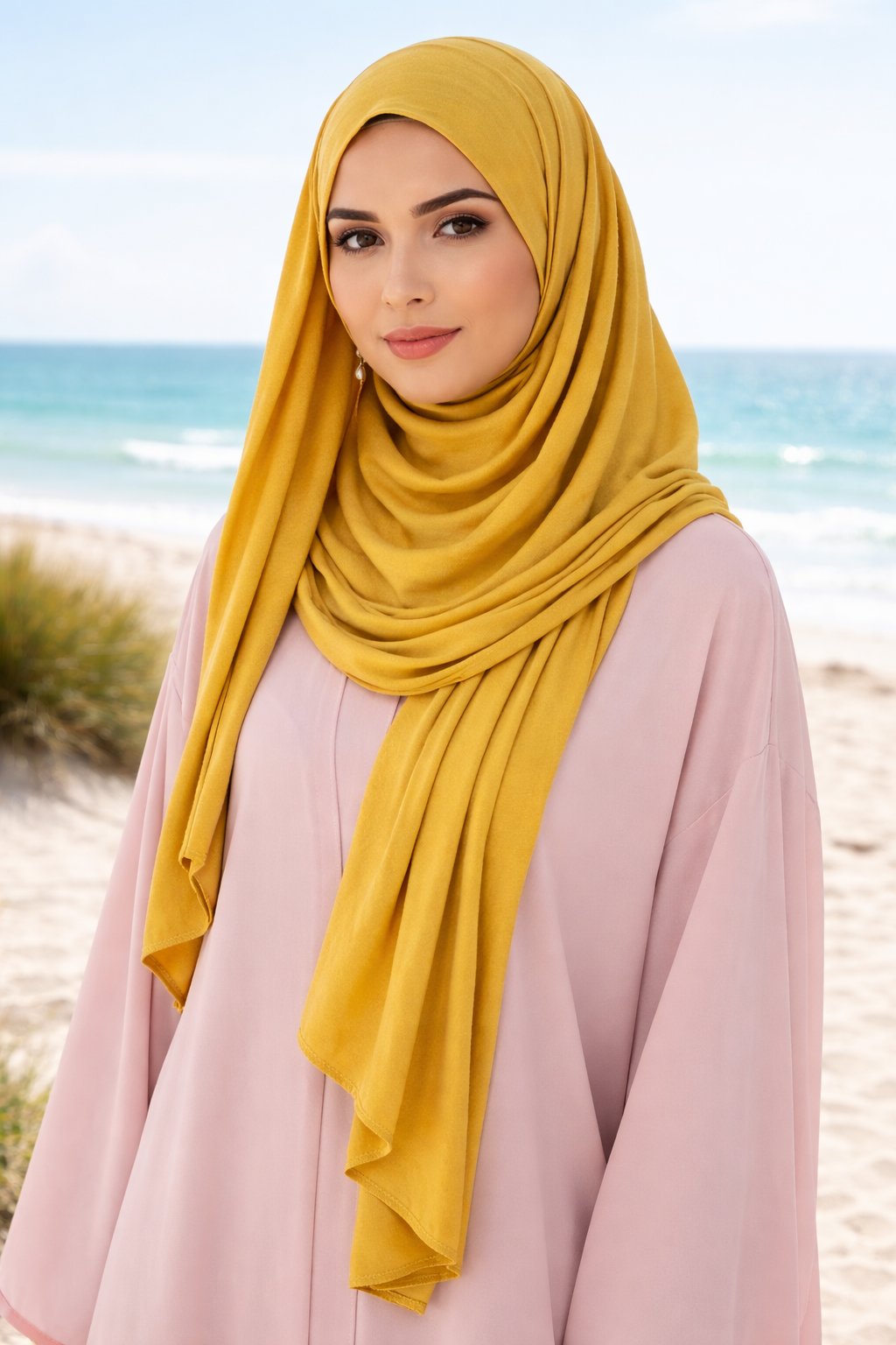 Honey Soft, stretchy cotton jersey scarf designed for comfortable everyday modest wear