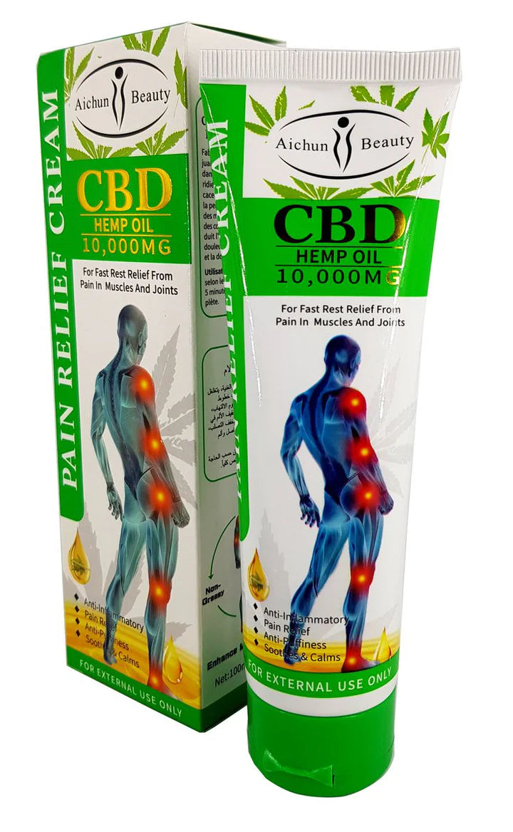 CBD Hemp Oil Pain Relief Cream 10,000MG – Fast-Acting Muscle & Joint Relief Balm