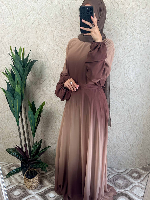 DMN Ombre Chiffon  Dress - amiiraa