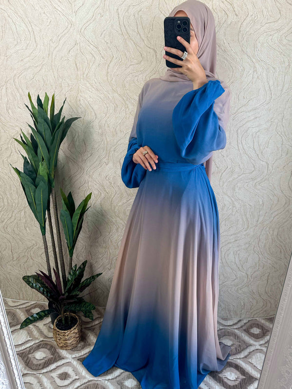 DMN Ombre Chiffon  Dress - amiiraa