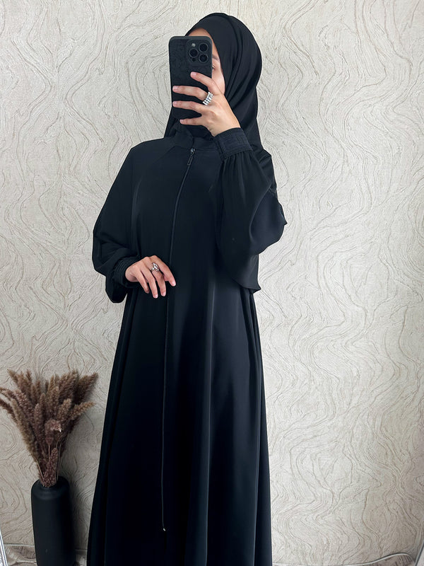 Classic Maxi Zip Abaya - amiiraa