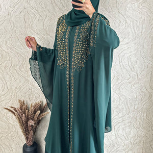 Chiffon Pearl Abaya - amiiraa