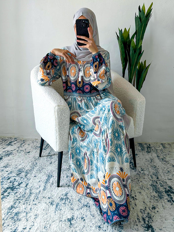 Moroccan Bloom Maxi Dress - Amiiraa