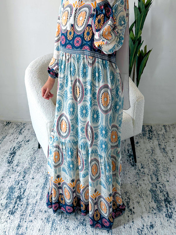 Moroccan Bloom Maxi Dress - Amiiraa