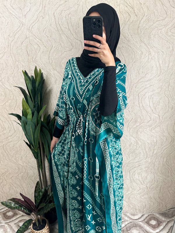 Mixed Pattern Kaftan - Free Size - Amiiraa