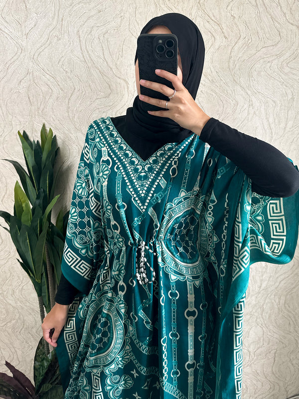 Mixed Pattern Kaftan - Free Size - Amiiraa