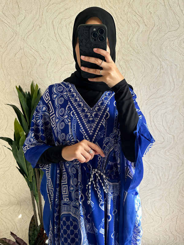 Mixed Pattern Kaftan - Free Size - Amiiraa