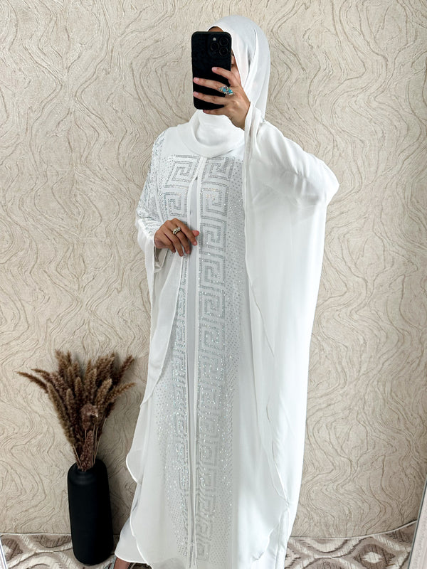 Exclusive Chiffon Beaded Abaya - amiiraa