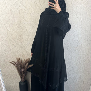 Chiffon Sequins Abaya - Amiiraa