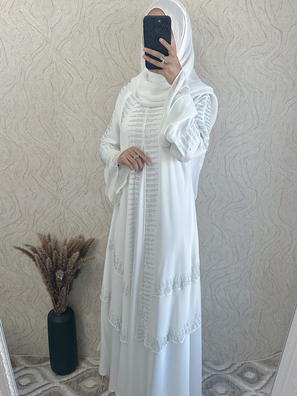 Chiffon Sequins Abaya - Amiiraa