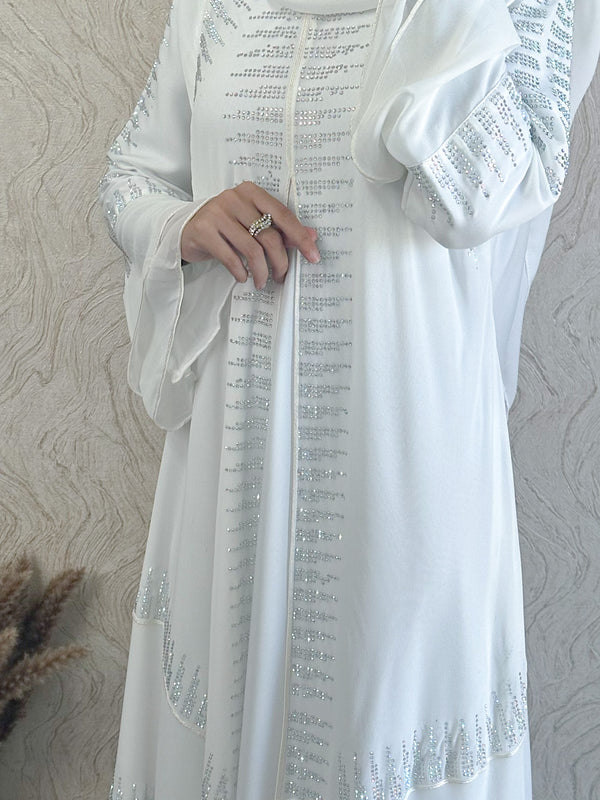 Chiffon Sequins Abaya - Amiiraa