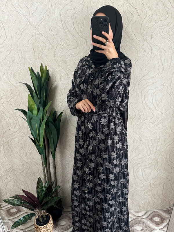 Leaf Shirt Maxi Dress - Amiiraa