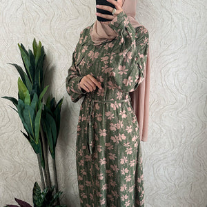 Leaf Shirt Maxi Dress - Amiiraa