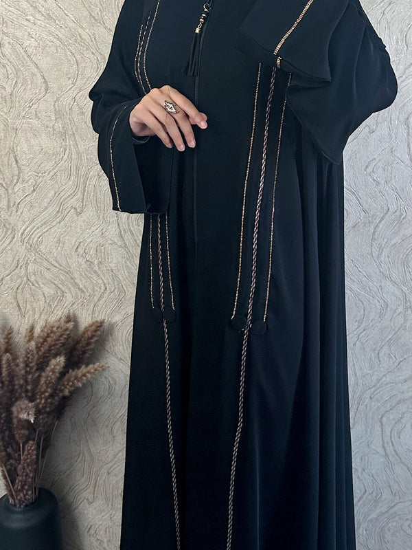 Sequins Zip Abaya | Shop online - Amiiraa