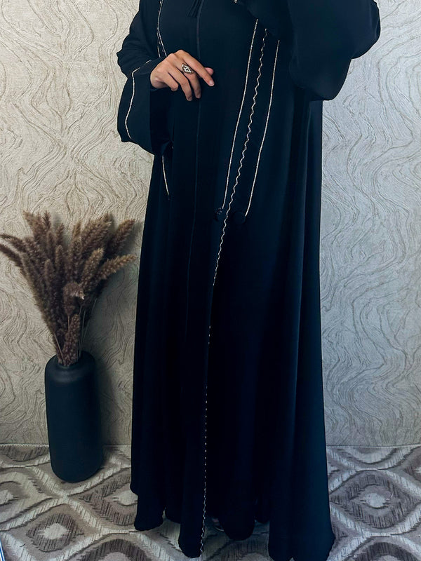 Sequins Zip Abaya | Shop online - Amiiraa