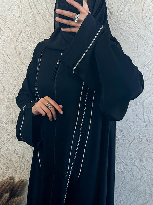 Sequins Zip Abaya | Shop online - Amiiraa