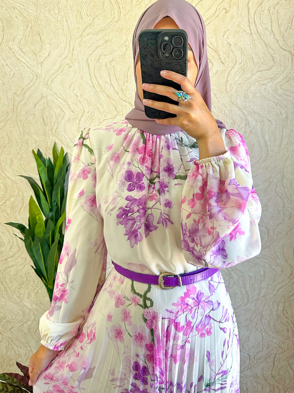 Floral Chiffon Dress - Amiiraa