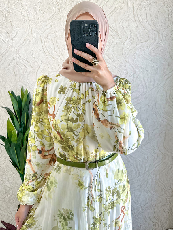 Floral Chiffon Dress - Amiiraa