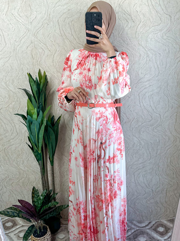 Floral Chiffon Dress - Amiiraa