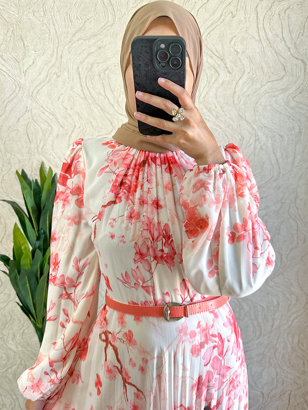 Floral Chiffon Dress - Amiiraa