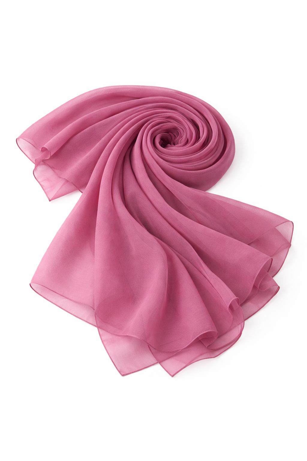Mellow Mauve Lightweight Rectangular Chiffon Scarf for Women – Sheer Wrap