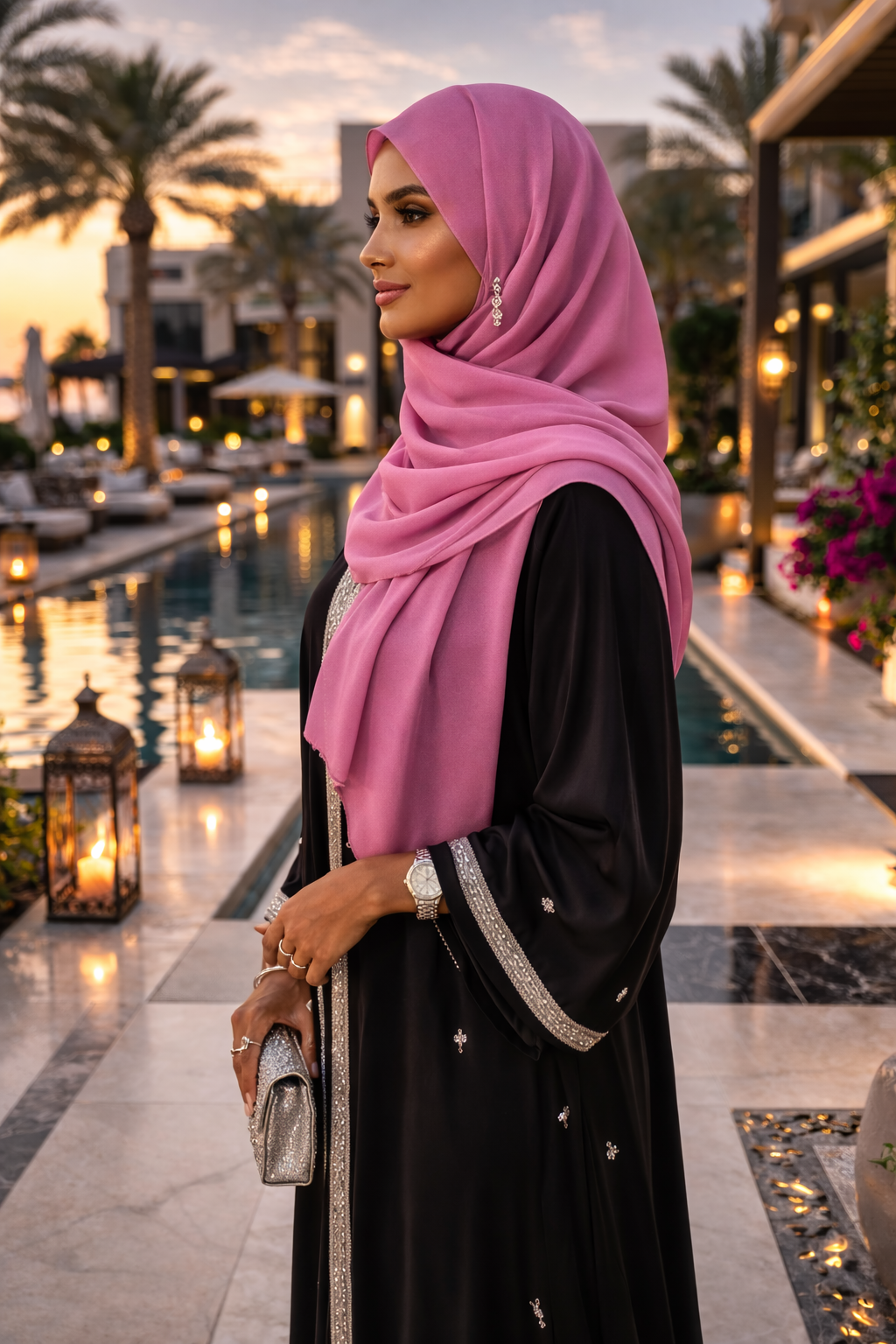 Mellow Mauve Lightweight Rectangular Chiffon Scarf for Women – Sheer Wrap