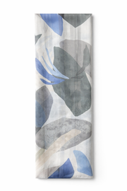 Moon Mist Blue and Grey Printed Chiffon Scarf for Modest Fashion