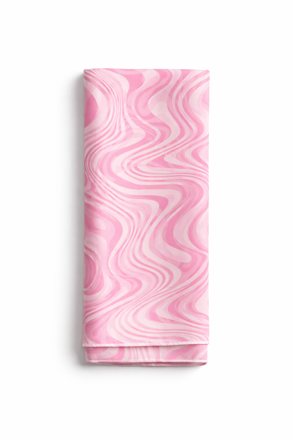 Lightweight Morning Glory Pink Swirl Print Chiffon Scarf for Women