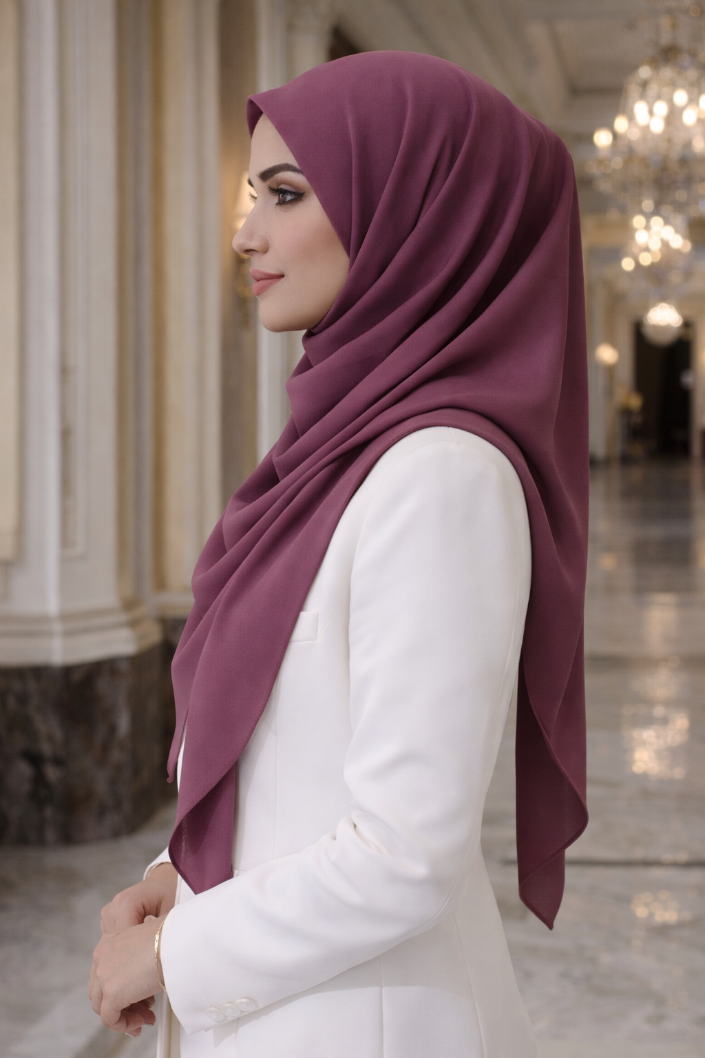 Nocturne Lightweight Rectangular Chiffon Scarf for Women – Sheer Wrap