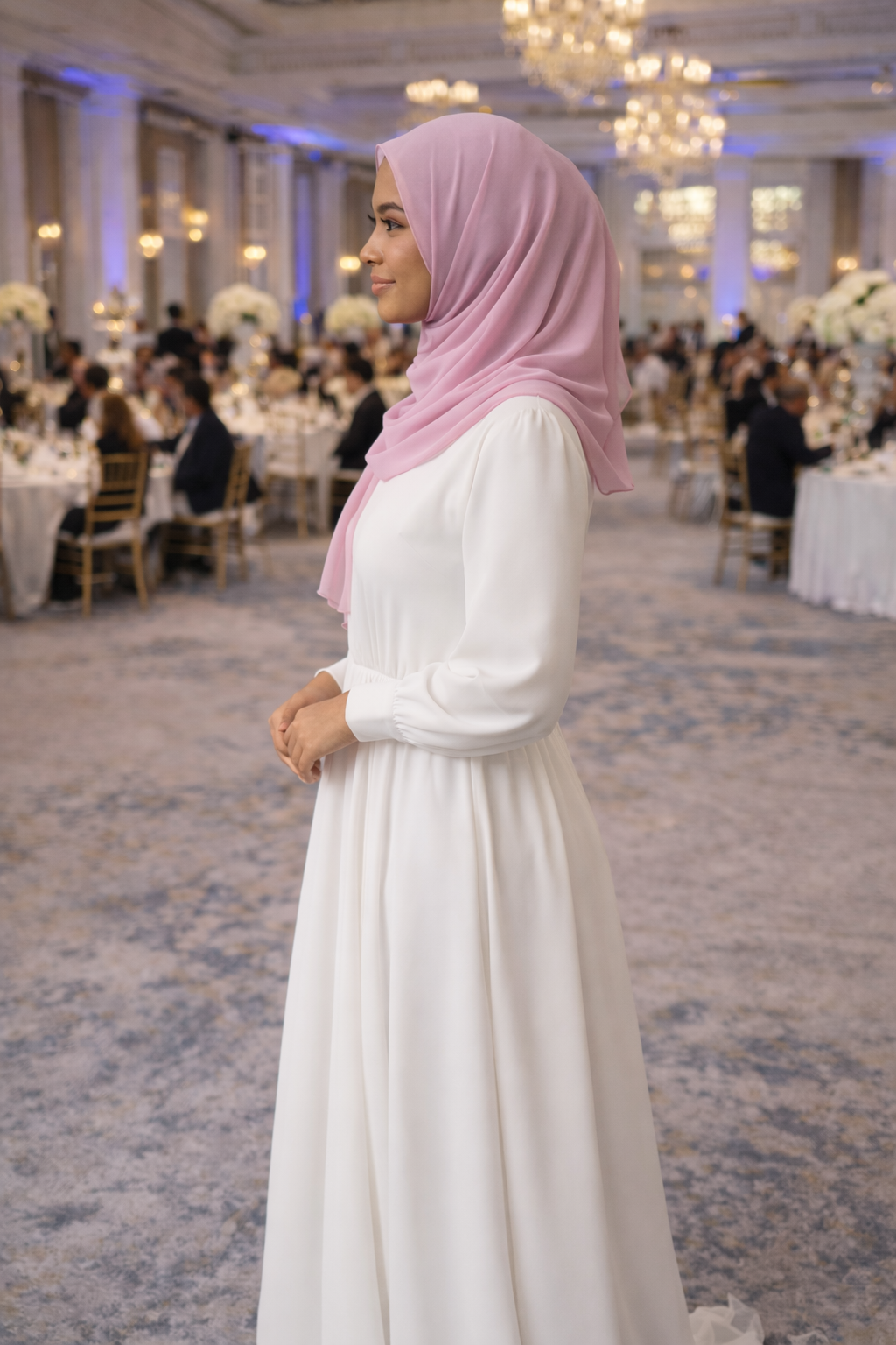 Orchid Haze Lightweight Rectangular Chiffon Scarf for Women – Sheer Wrap